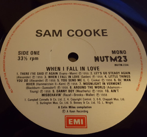 Sam Cooke : When I Fall In Love (LP, Comp, Mono, RP)