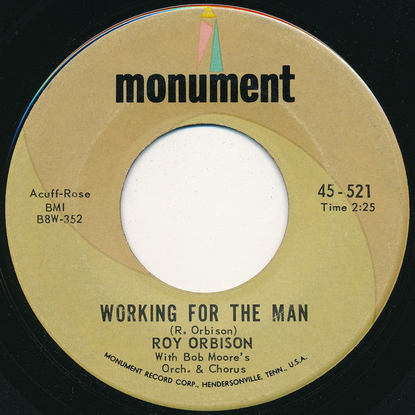 Roy Orbison : Leah / Workin' For The Man (7", Single, RP)