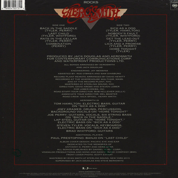 Aerosmith : Rocks (LP, Album, RE, RM, 180)