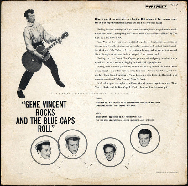 Gene Vincent : Gene Vincent Rocks! And The Blue Caps Roll (LP, Album)