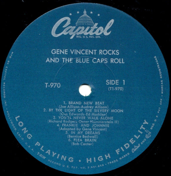 Gene Vincent : Gene Vincent Rocks! And The Blue Caps Roll (LP, Album)