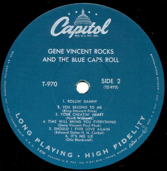 Gene Vincent : Gene Vincent Rocks! And The Blue Caps Roll (LP, Album)