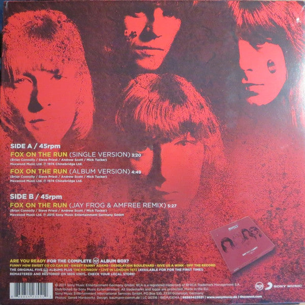 The Sweet : Fox On The Run (12", RSD, Single, RE, Yel)