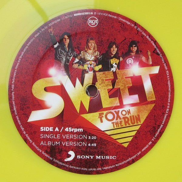 The Sweet : Fox On The Run (12", RSD, Single, RE, Yel)