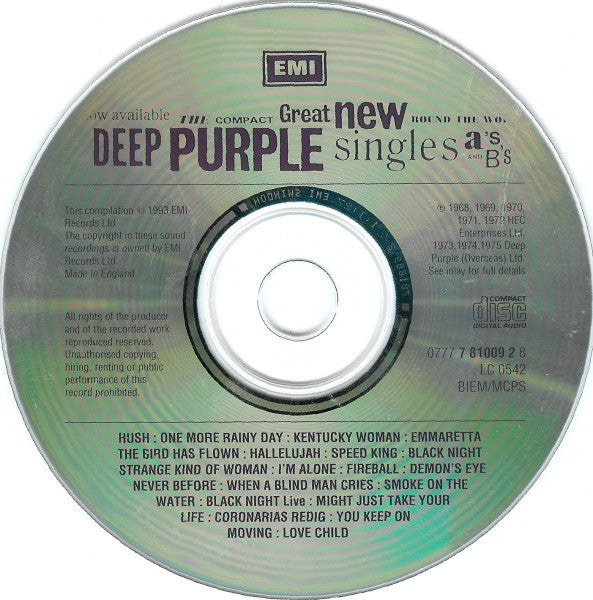 Deep Purple : Singles A's & B's (CD, Comp, RE)