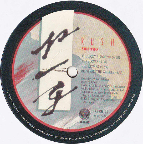 Rush : Grace Under Pressure (LP, Album, RE)