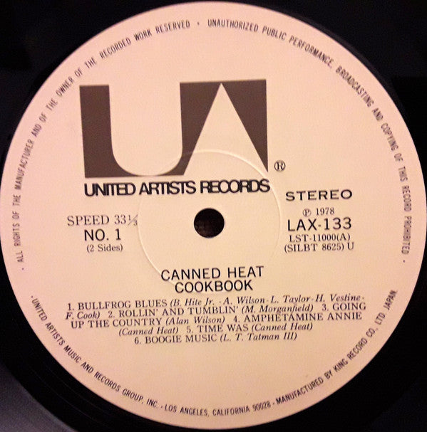 Canned Heat : The Canned Heat Cook Book (The Best Of Canned Heat) (LP, Comp, Gat)
