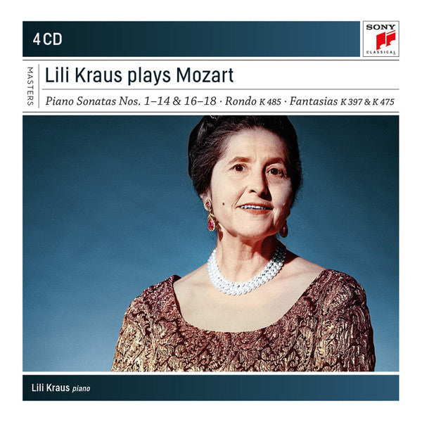 Lili Kraus, Wolfgang Amadeus Mozart : Lili Kraus Plays Mozart (4xCD, Comp, RE, RM + Box, Comp, RE)