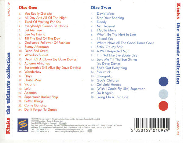 The Kinks : The Ultimate Collection (2xCD, Comp, Sli)