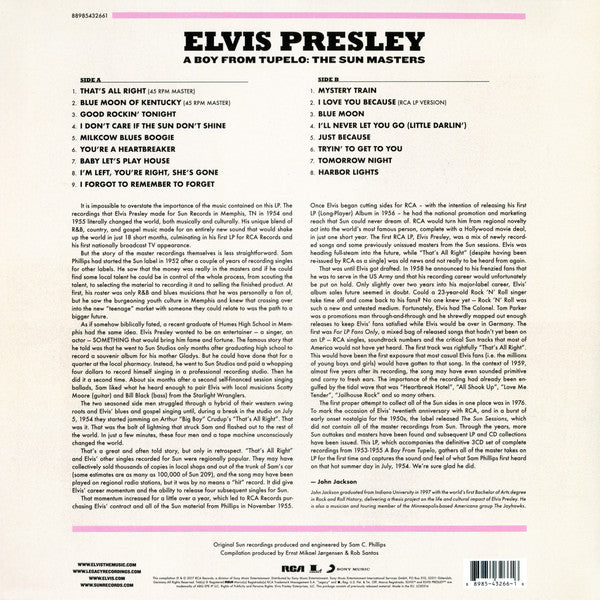 Elvis Presley : A Boy From Tupelo: The Sun Masters (LP, Comp)