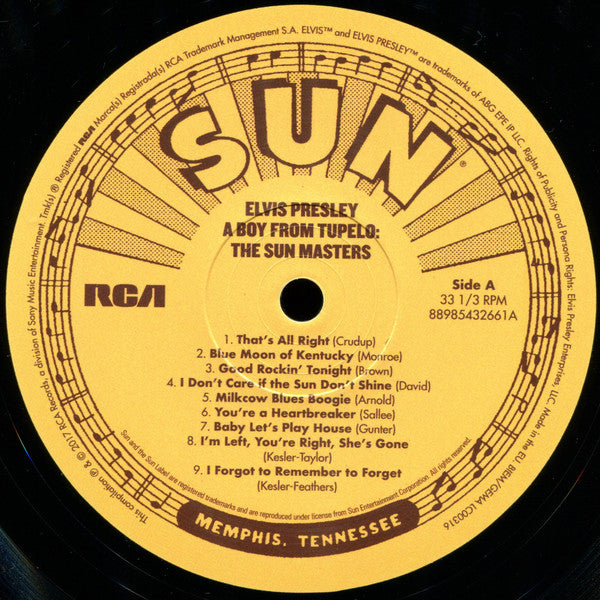 Elvis Presley : A Boy From Tupelo: The Sun Masters (LP, Comp)