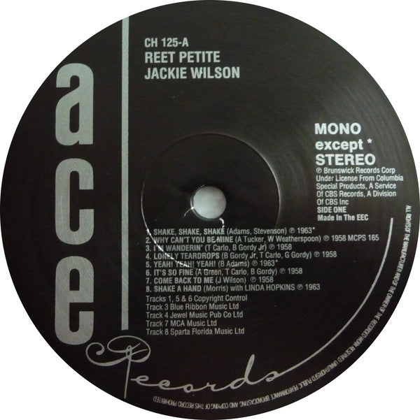 Jackie Wilson : Reet Petite (LP, Comp, Mono)