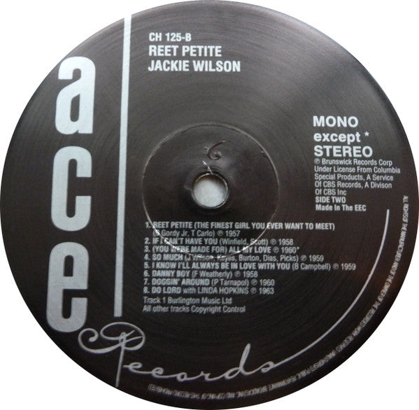 Jackie Wilson : Reet Petite (LP, Comp, Mono)
