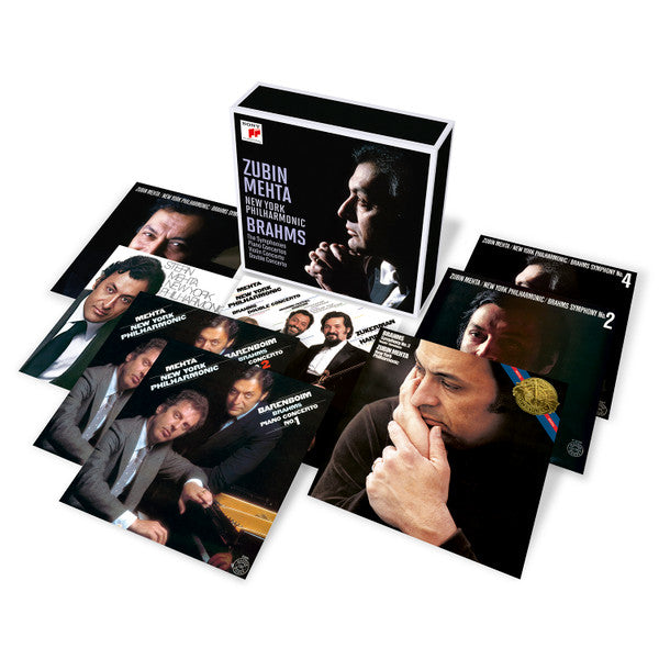 Zubin Mehta, The New York Philharmonic Orchestra : Brahms - The Symphonies - Piano Concertos - Violin Concerto - Double Concerto (8xCD, RE, RM + Box, Comp, RM)