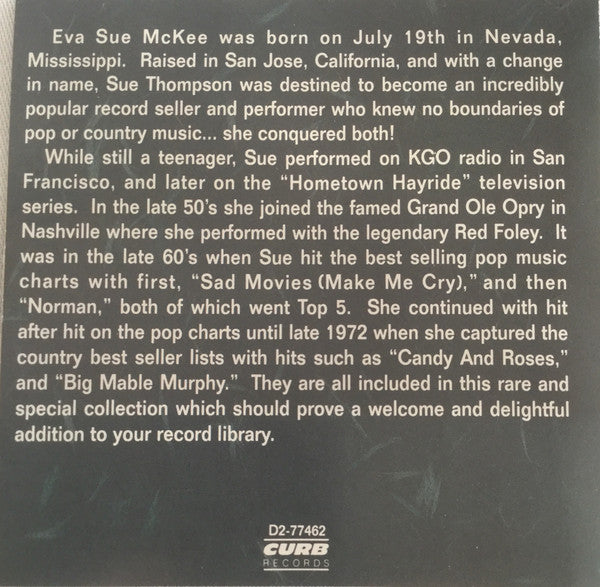 Sue Thompson : Greatest Hits (CD, Comp)