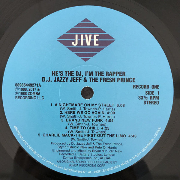 DJ Jazzy Jeff & The Fresh Prince : He's The DJ, I'm The Rapper (2xLP, Album, RE)