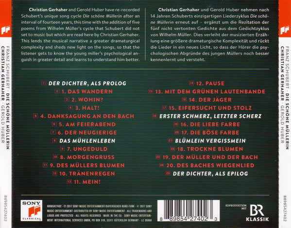 Franz Schubert, Christian Gerhaher, Gerold Huber : Die Schöne Müllerin (CD, Album)