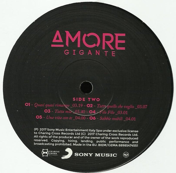 Gianna Nannini : Amore Gigante (LP, Album, Gat)
