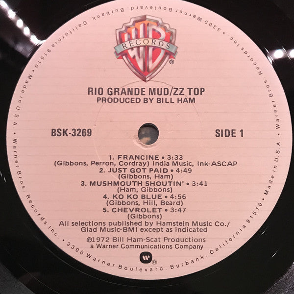 ZZ Top : Rio Grande Mud (LP, Album, RE, Jac)