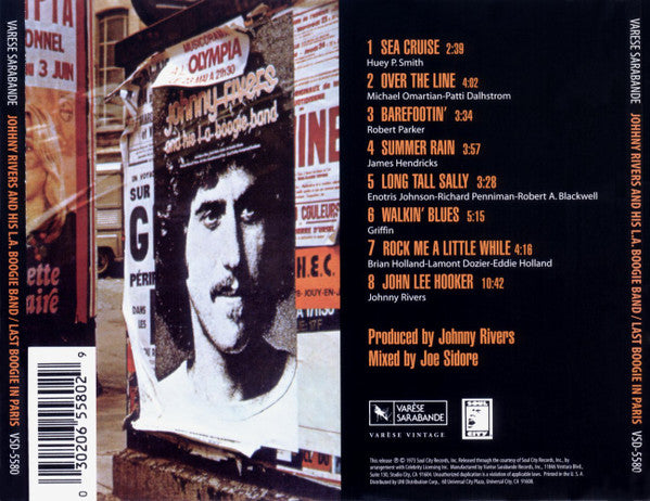 Johnny Rivers And His L. A. Boogie Band : Last Boogie In Paris (CD, Album, RM)