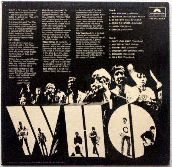 The Who : The Who (LP, Album, RP)