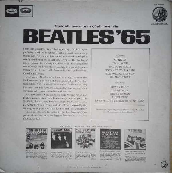 The Beatles : Beatles '65 (LP, Album, RP, Lim)