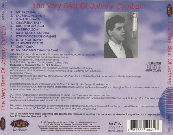 Johnny Cymbal : The Very Best Of Johnny Cymbal (CD, Comp)