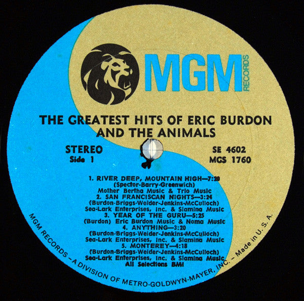 Eric Burdon & The Animals : The Greatest Hits Of Eric Burdon And The Animals (LP, Comp)