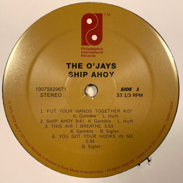 The O'Jays : Ship Ahoy (LP, Album, RE, Gat)