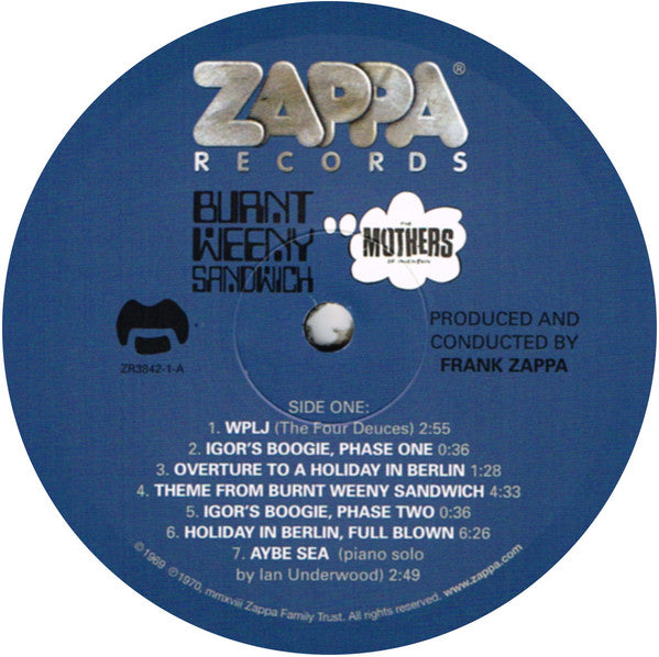 The Mothers : Burnt Weeny Sandwich (LP, Album, RE, RM, 180)