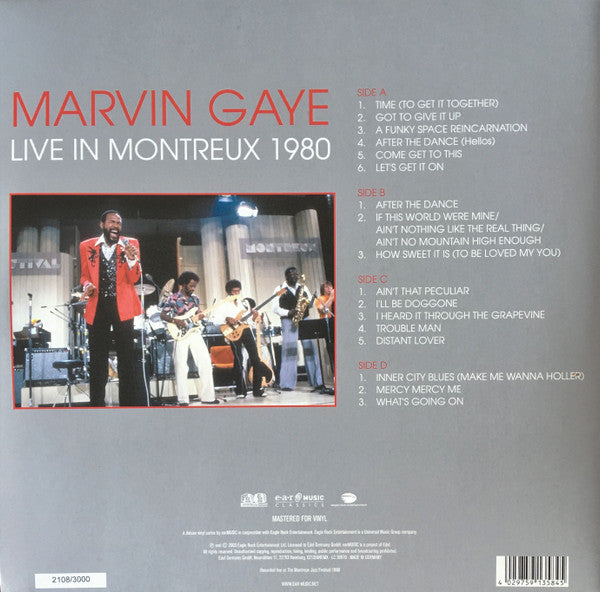 Marvin Gaye : Live In Montreux 1980 (2xLP, Album, 180 + 2xCD, Album + Ltd, Num, RE)
