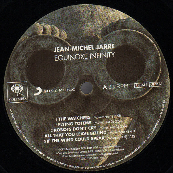 Jean-Michel Jarre : Equinoxe Infinity (LP, Album, Fir)
