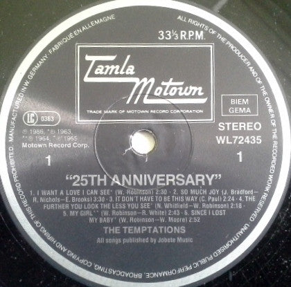 The Temptations : 25th Anniversary (2xLP, Comp)
