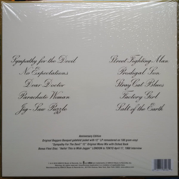 The Rolling Stones : Beggars Banquet (Ann + LP, Album, RE, RM, 180 + 12", S/Sided, Mono,)