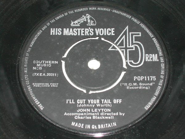 John Leyton : I'll Cut Your Tail Off (7", Single)