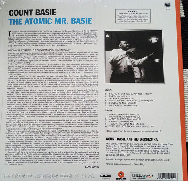 Count Basie : The Atomic Mr. Basie (LP, Album, Mono, Ltd, RE, RM, Ora)