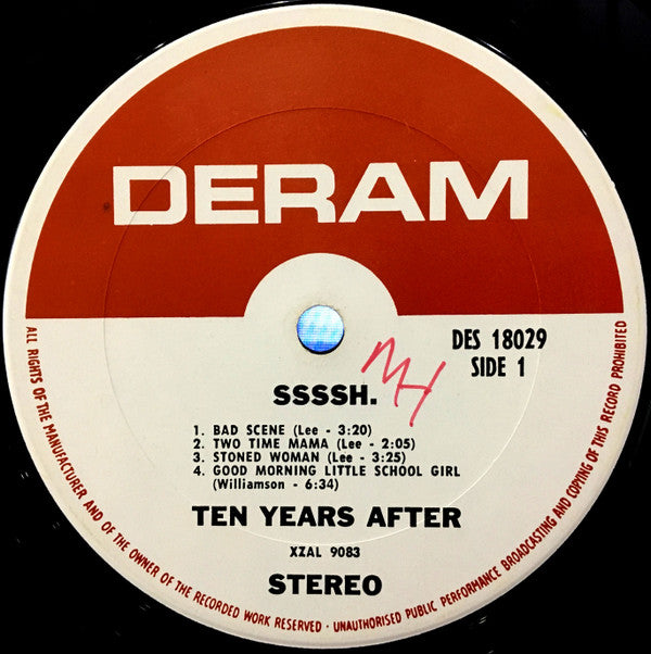 Ten Years After : Ssssh. (LP, Album, Ter)