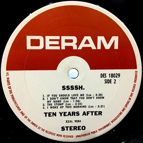 Ten Years After : Ssssh. (LP, Album, Ter)