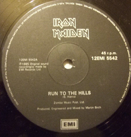 Iron Maiden : Run To The Hills (Live) (12")