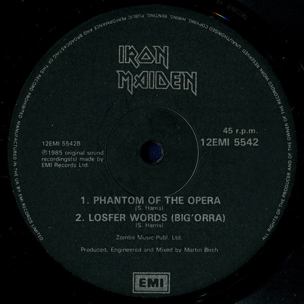 Iron Maiden : Run To The Hills (Live) (12")