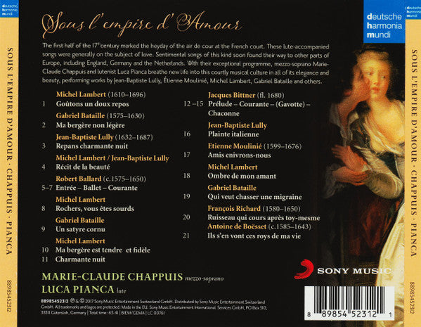 Marie-Claude Chappuis, Luca Pianca : Sous L'Empire D'Amour (CD, Album)