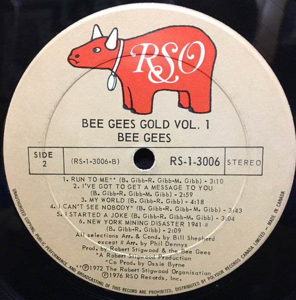 Bee Gees : Bee Gees Gold - Volume One (LP, Comp)
