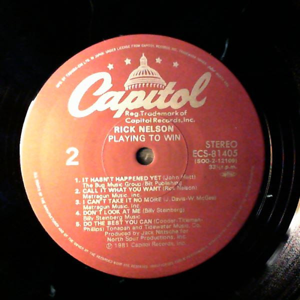 Ricky Nelson (2) : Playing To Win (LP, Album)