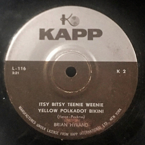 Brian Hyland : Itsy Bitsy Teenie Weenie Yellow Polkadot Bikini (7")