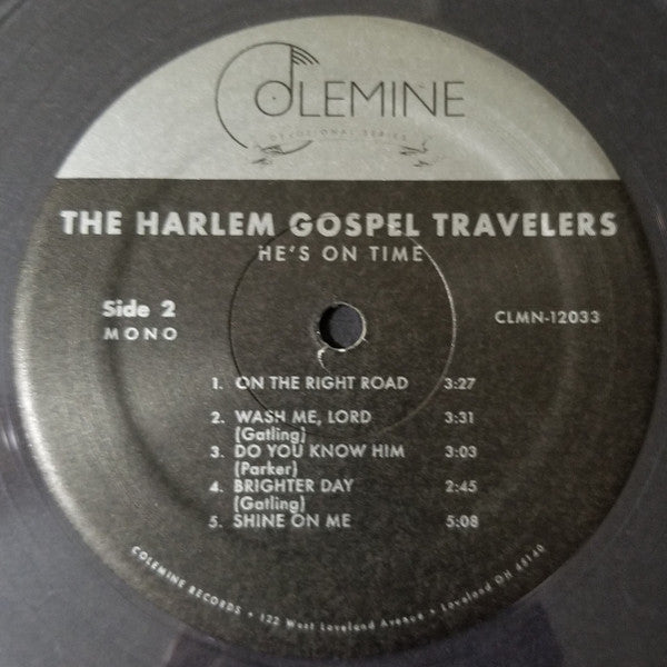 The Harlem Gospel Travelers : He's On Time (LP, Mono, Ltd, Num, Cle)