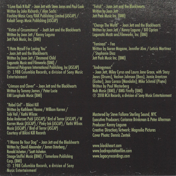 Joan Jett : Bad Reputation (Music From The Original Motion Picture) (CD, Comp)