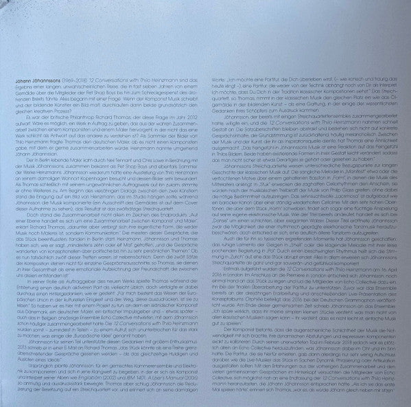Jóhann Jóhannsson, Echo Collective : 12 Conversations With Thilo Heinzmann (LP, Album, Ltd, 180)