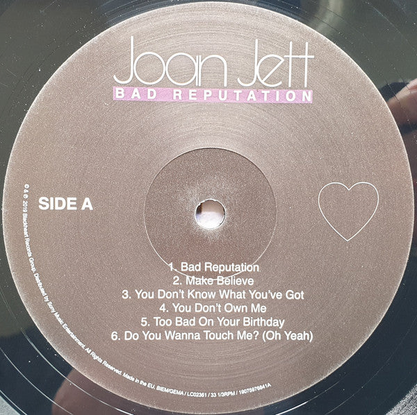 Joan Jett : Bad Reputation (LP, Album, RE)
