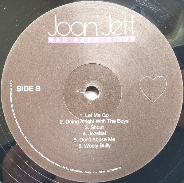 Joan Jett : Bad Reputation (LP, Album, RE)