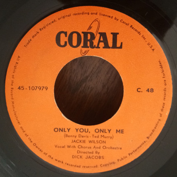Jackie Wilson : Talk That Talk / Only You, Only Me (7")